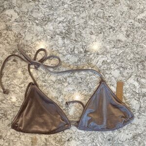 COPY - Skims velvet triangle swim top size small new with tags. Color is Umber.